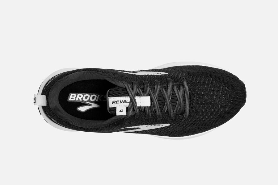 Brooks Revel 4 Road Löparskor Dam - Svarta/Silver - 8263-YJDXH